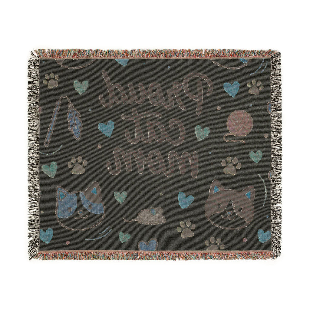 Proud Cat Mom Woven Throw Blanket
