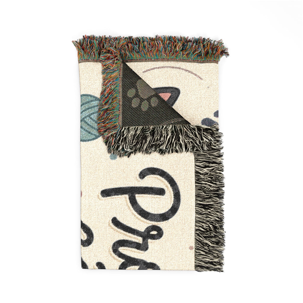 Proud Cat Mom Woven Throw Blanket