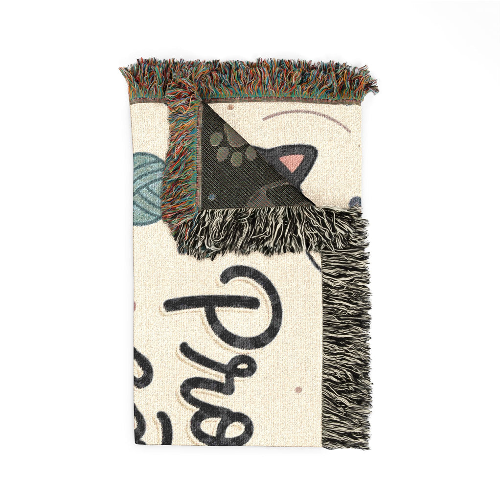 Proud Cat Mom Woven Throw Blanket