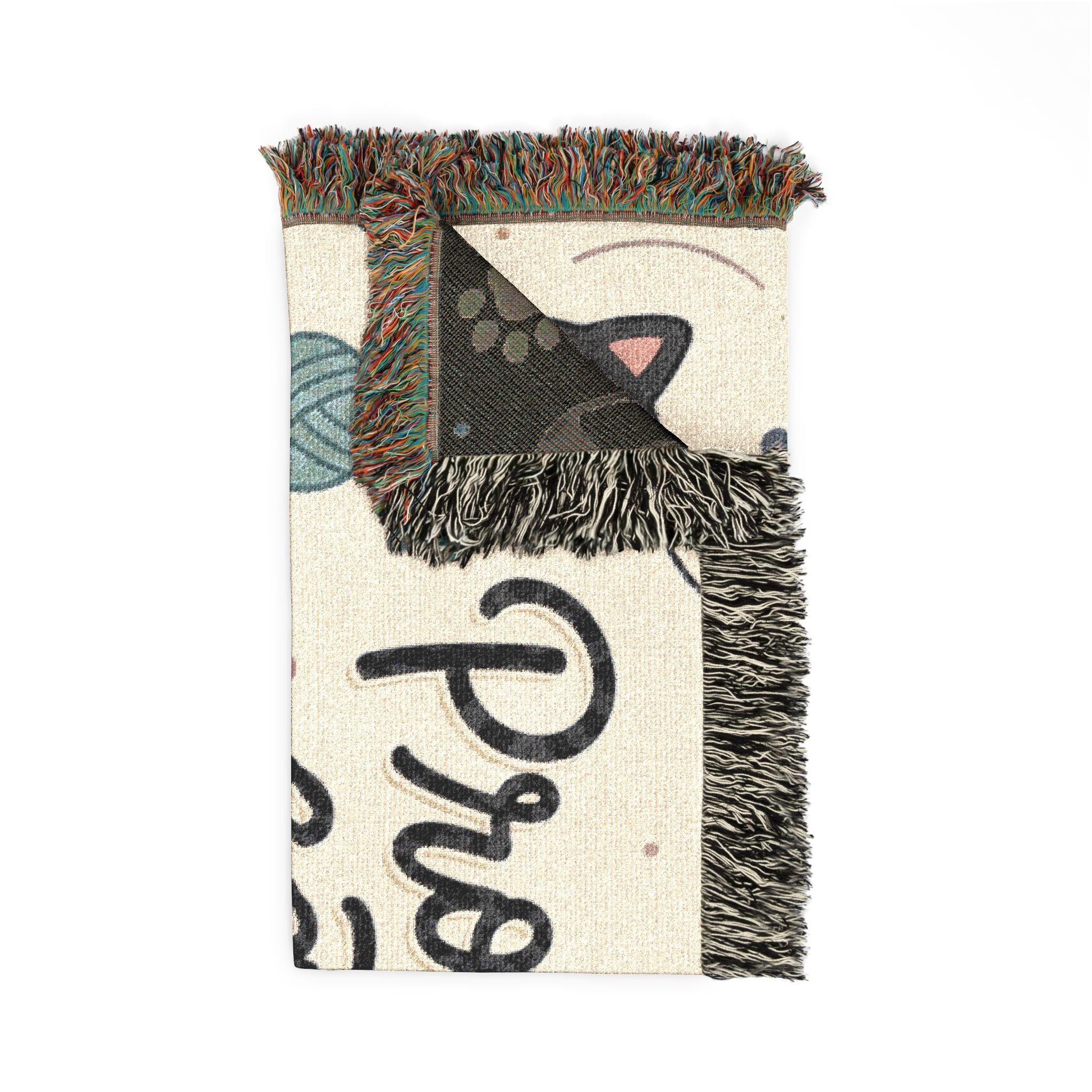 Proud Cat Mom Woven Throw Blanket