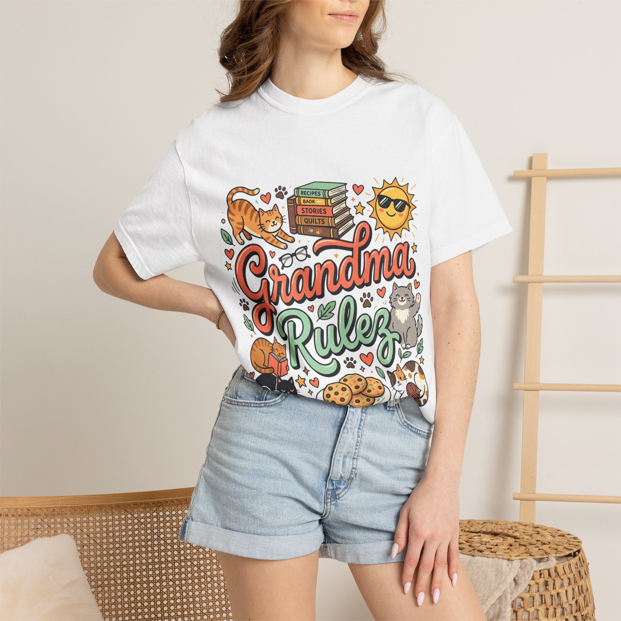 Grandma Rulez Cute Retro T-Shirt