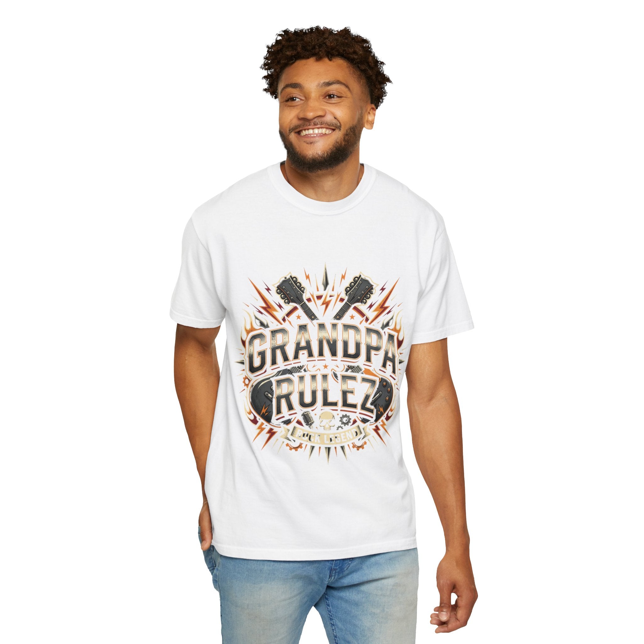Grandpa Rulez Retro Graphic T-Shirt